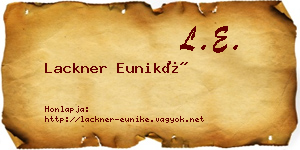 Lackner Euniké névjegykártya